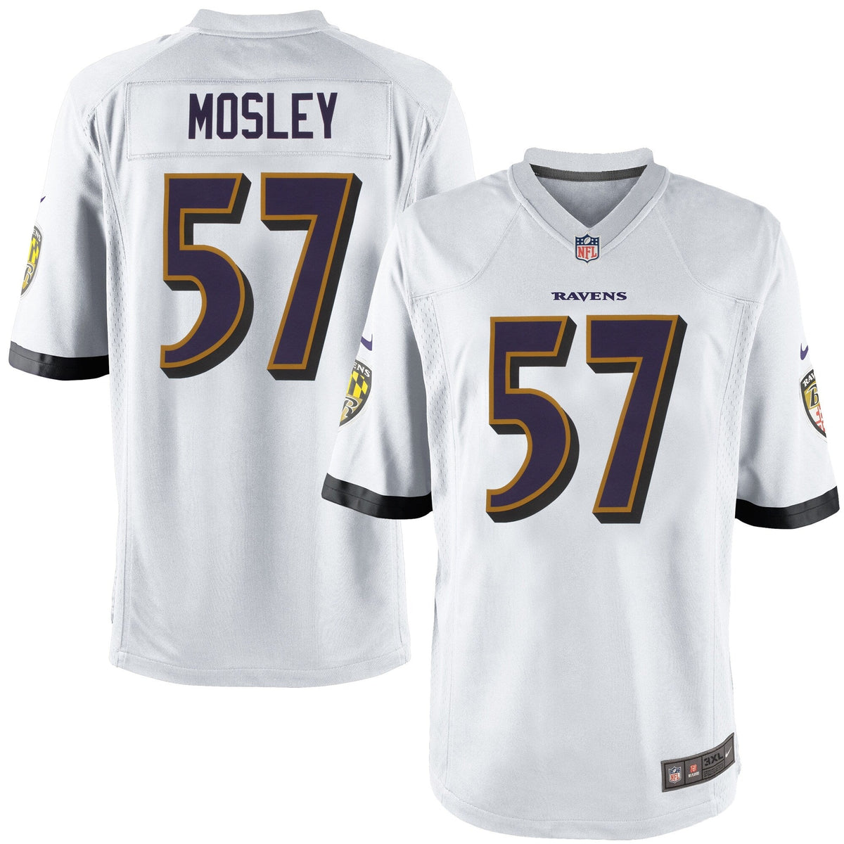 C.J. Mosely Baltimore Ravens Official NFL Nike Jersey white product image 1