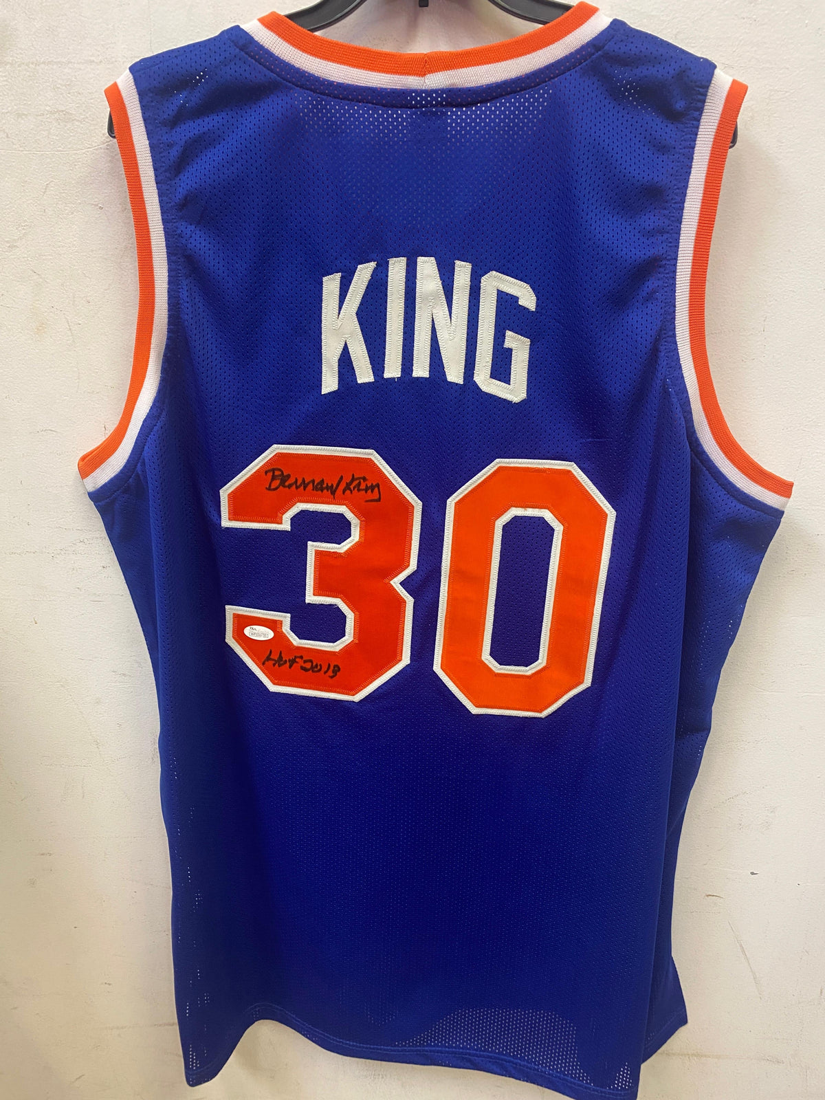 Bernard King New York Knicks autographed jersey JSA product image 1