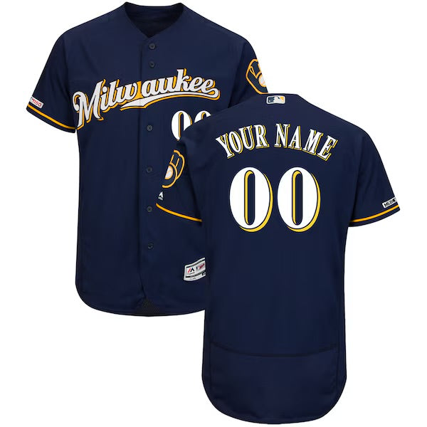 Any Name & Number Customized Milwaukee Brewers Official MLB product image 1