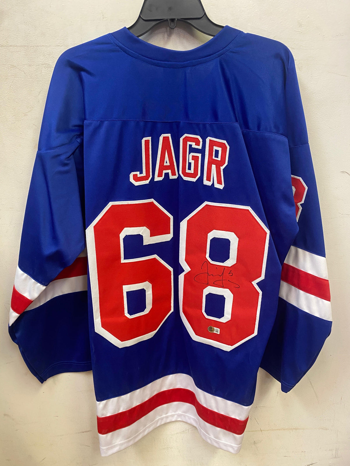 Jaromir Jagr autographed New York Rangers custom jersey product image 1