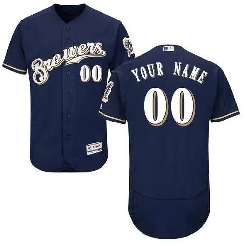 Any Name & Number Customized Milwaukee Brewers Official MLB product image 1