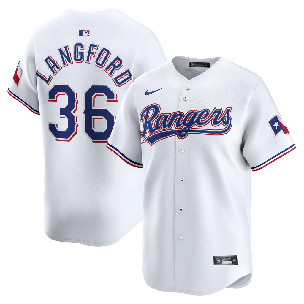 Wyatt Langford Texas Rangers official MLB Nike Jersey white product image 1