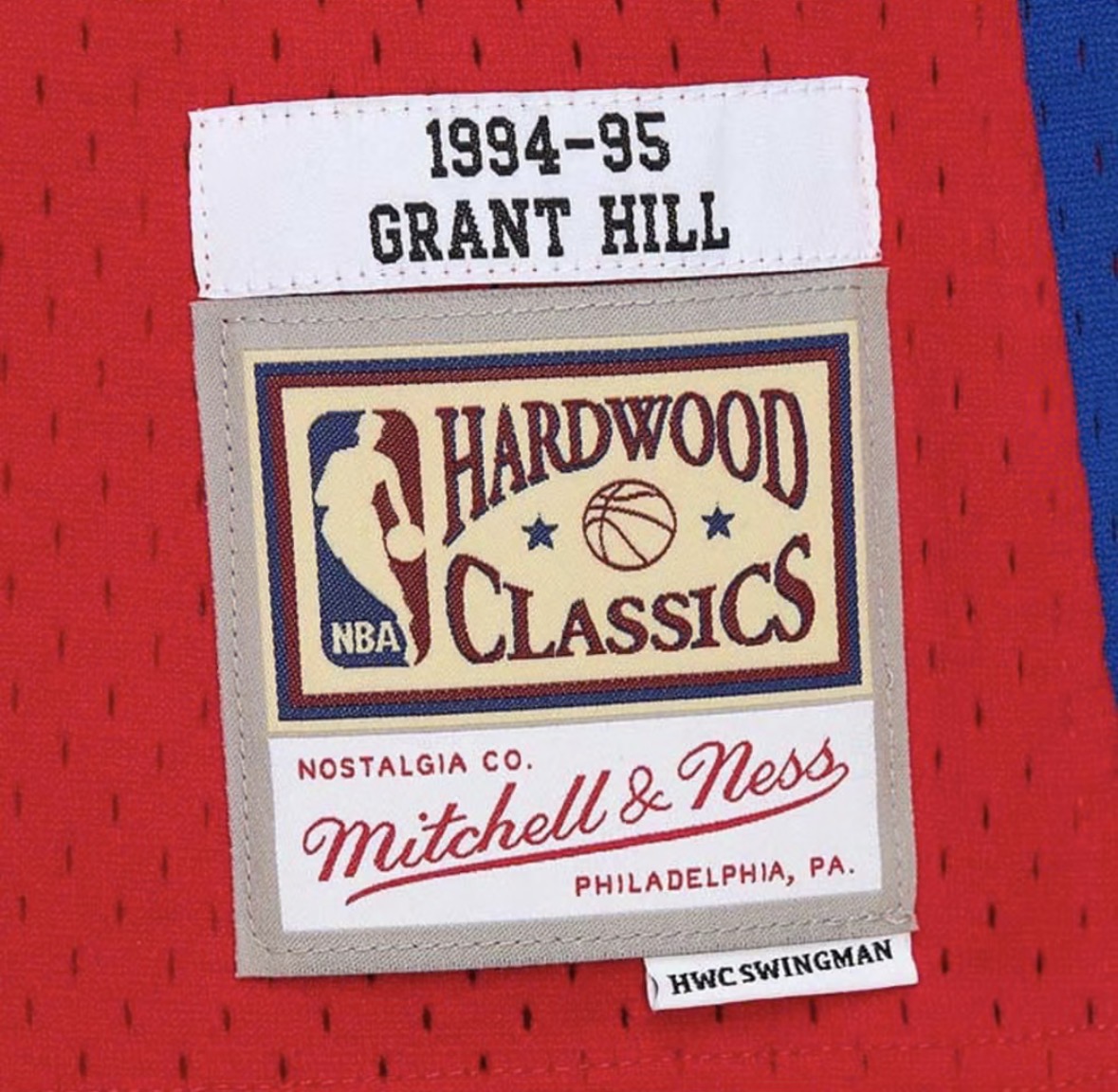 Grant Hill 1994-95 Detroit Pistons Official NBA Mitchell & product image 4