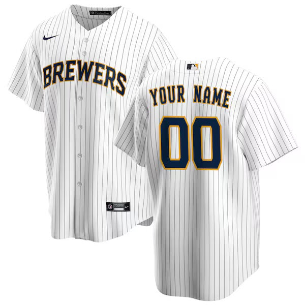 Any Name & Number Customized Milwaukee Brewers Official MLB product image 1