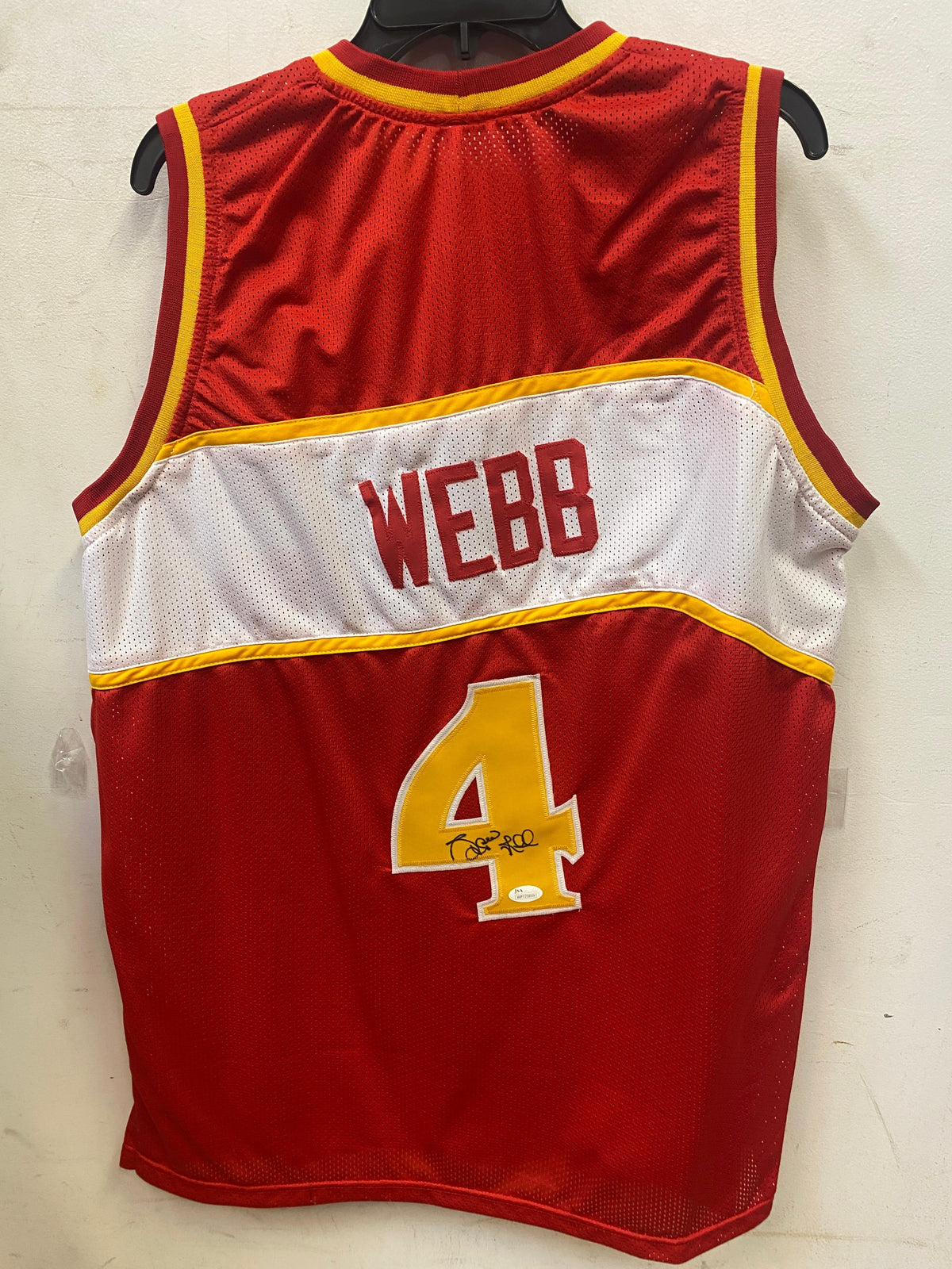 Spud Webb Atlanta Hawks autographed jersey JSA Witnessed COA product image 1