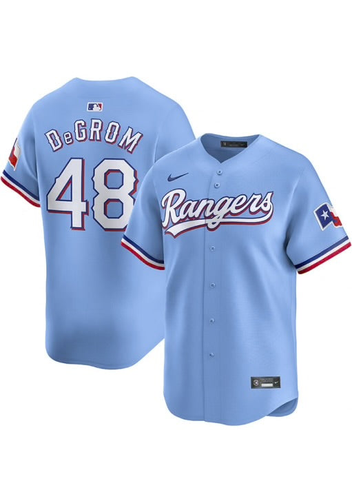 Jacob deGrom Texas Rangers official MLB Nike Jersey light product image 1