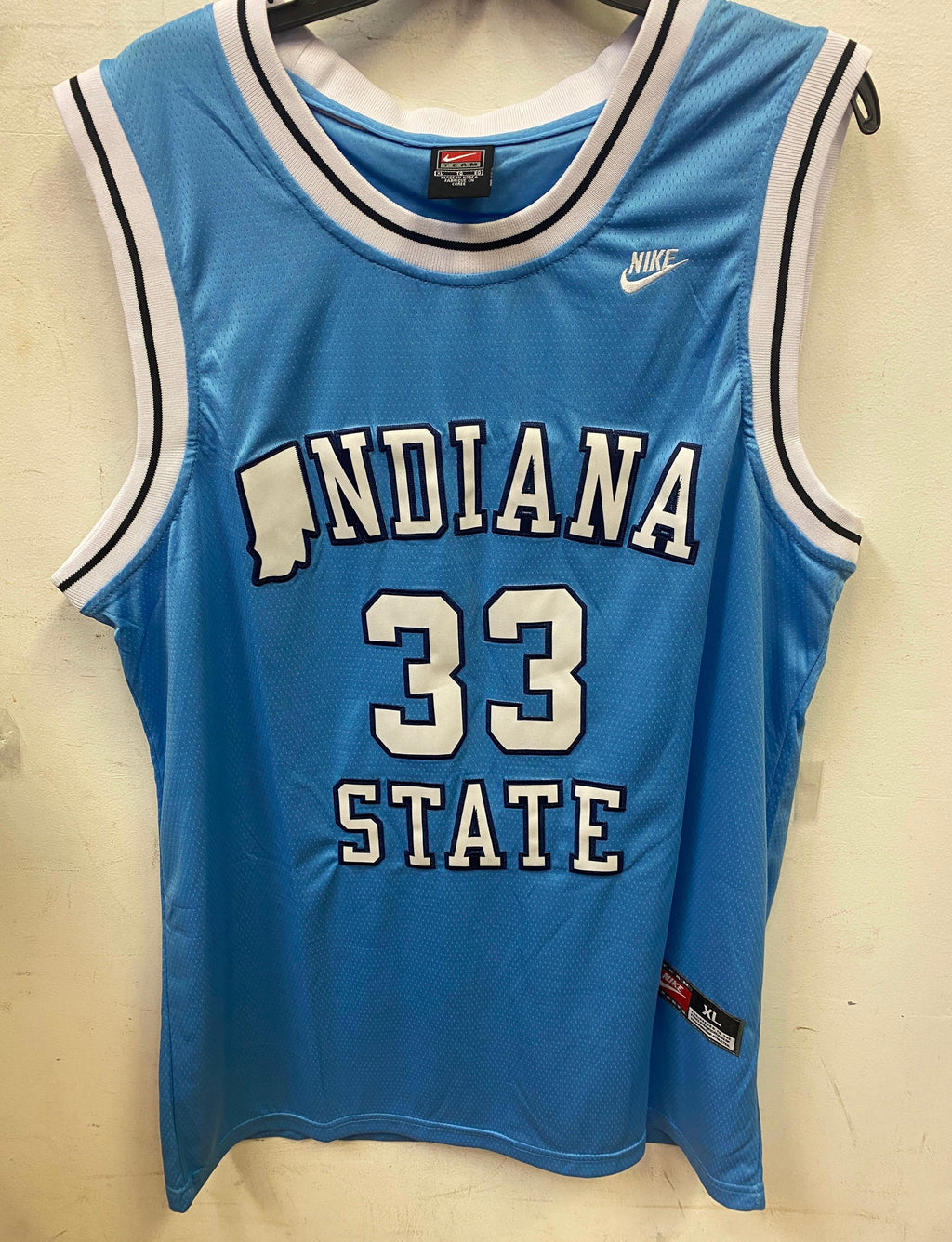 Larry Bird autographed Indiana State Nike jersey COA Photo product image 2
