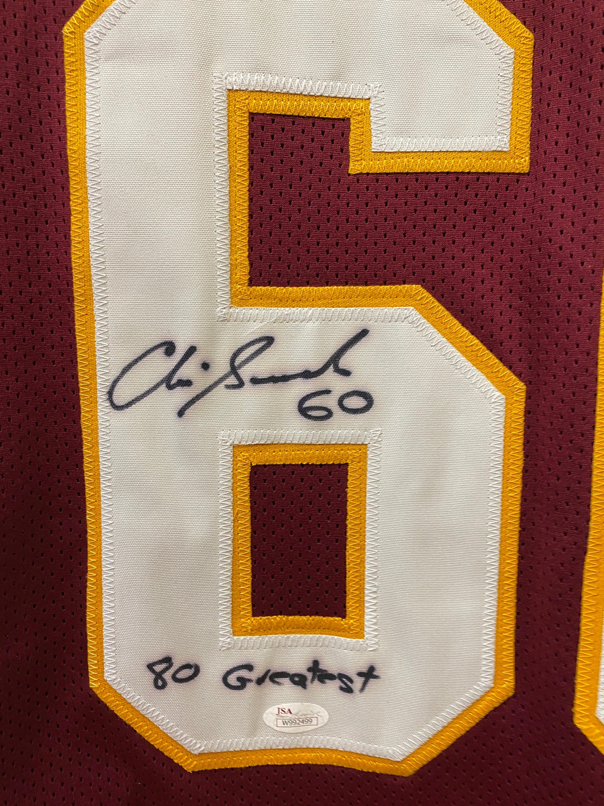 Chris Samuels Washington Redskins autographed jersey with product image 2