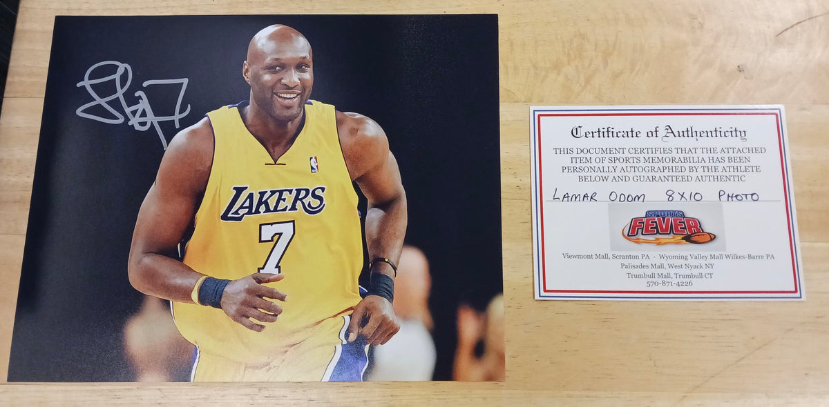 Lamar Odom Los Angeles Lakers Autographed 8x10 photo with product image 1