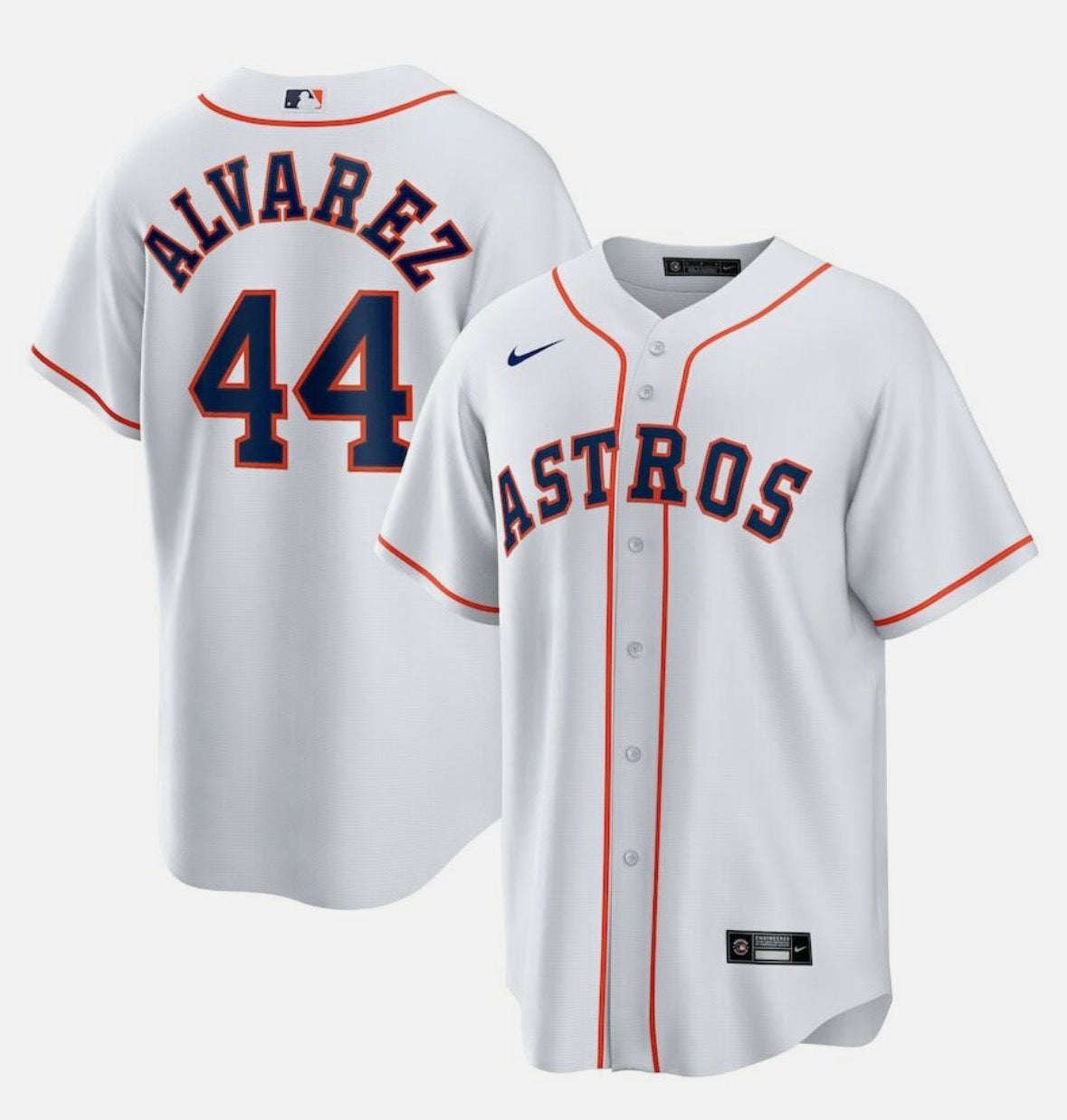 Yordan Alvarez Houston Astros Official MLB NIKE Jersey white product image 1