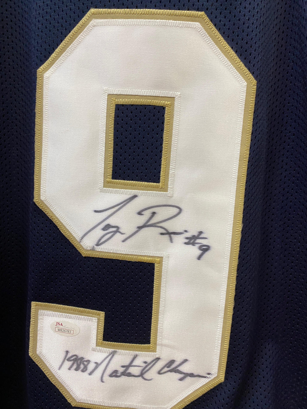 Tony Rice Notre Dame Fighting Irish autographed jersey With product image 2