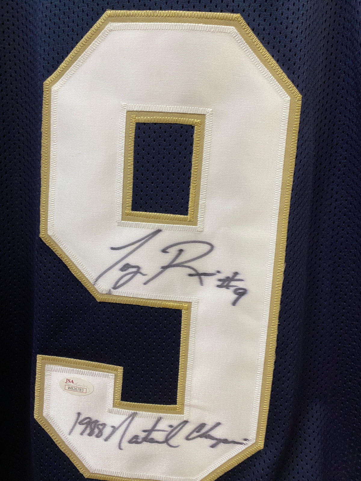 Tony Rice Notre Dame Fighting Irish autographed jersey With product image 2