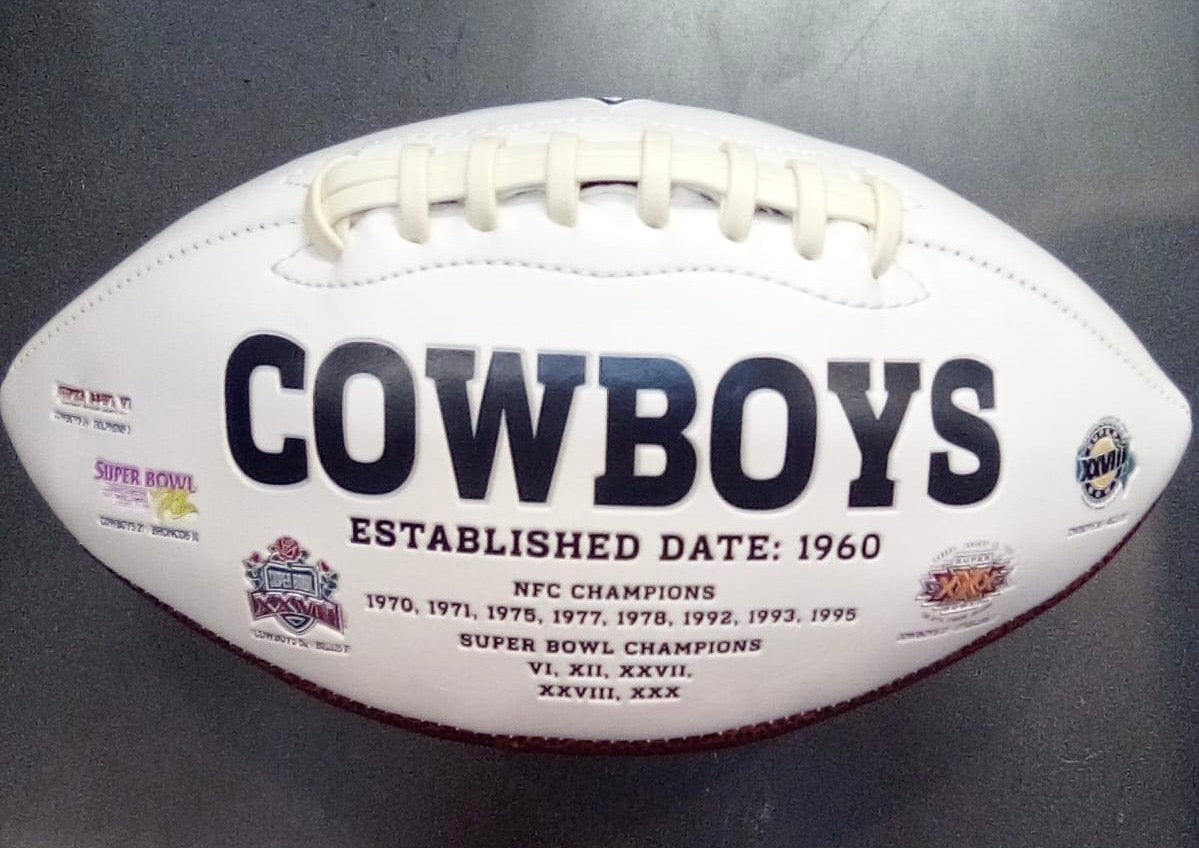Dallas Cowboys Full Size logo Autograph Signature Football product image 2