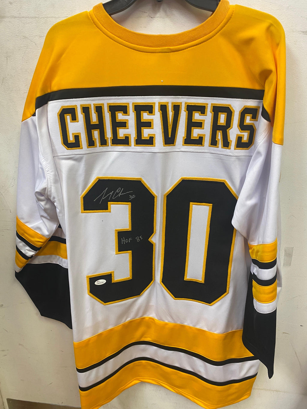 Gerry Cheevers Boston Bruins autographed jersey JSA product image 1