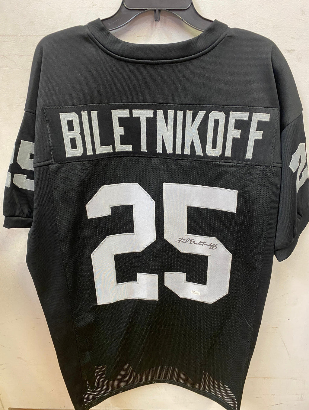 Fred Biletnikoff Oakland Raiders autographed jersey JSA product image 1