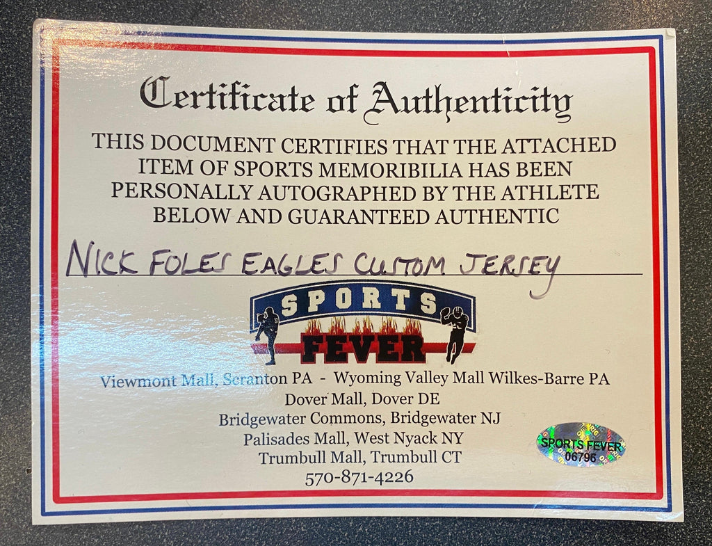 Nick Foles autographed Philadelphia Eagles custom jersey COA product image 4