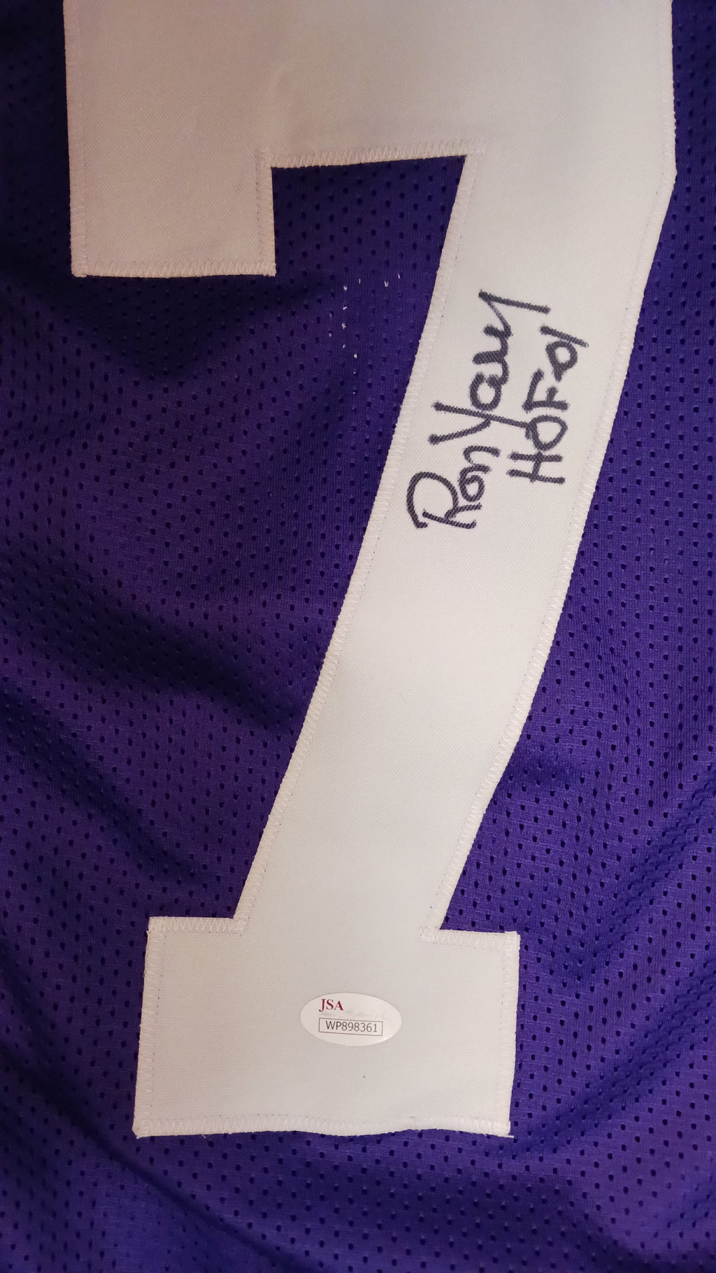 Ron Yary Minnesota Vikings autographed jersey JSA Witnessed product image 3