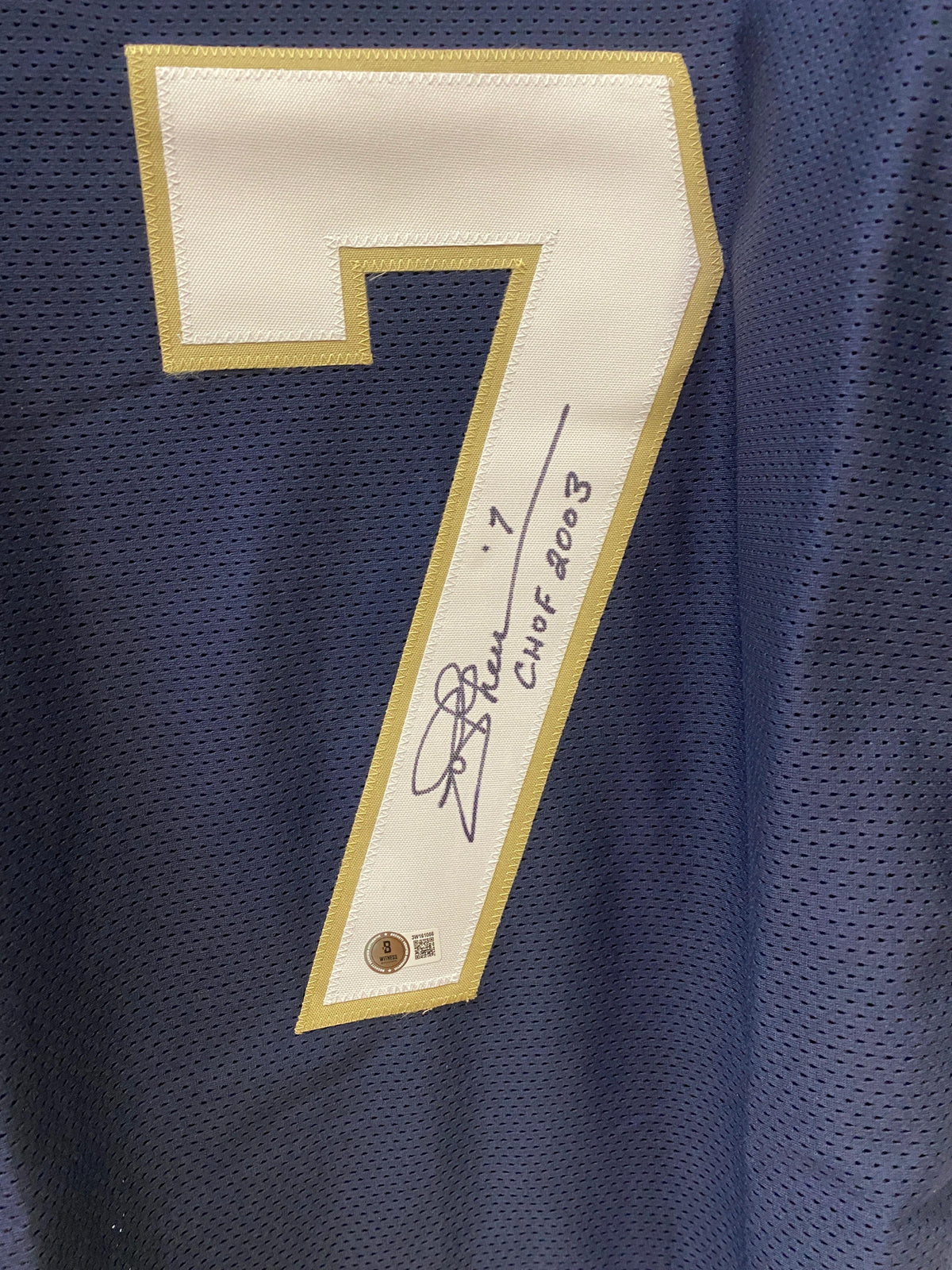 Joe Theismann Notre Dame Fighting Irish autographed jersey product image 2