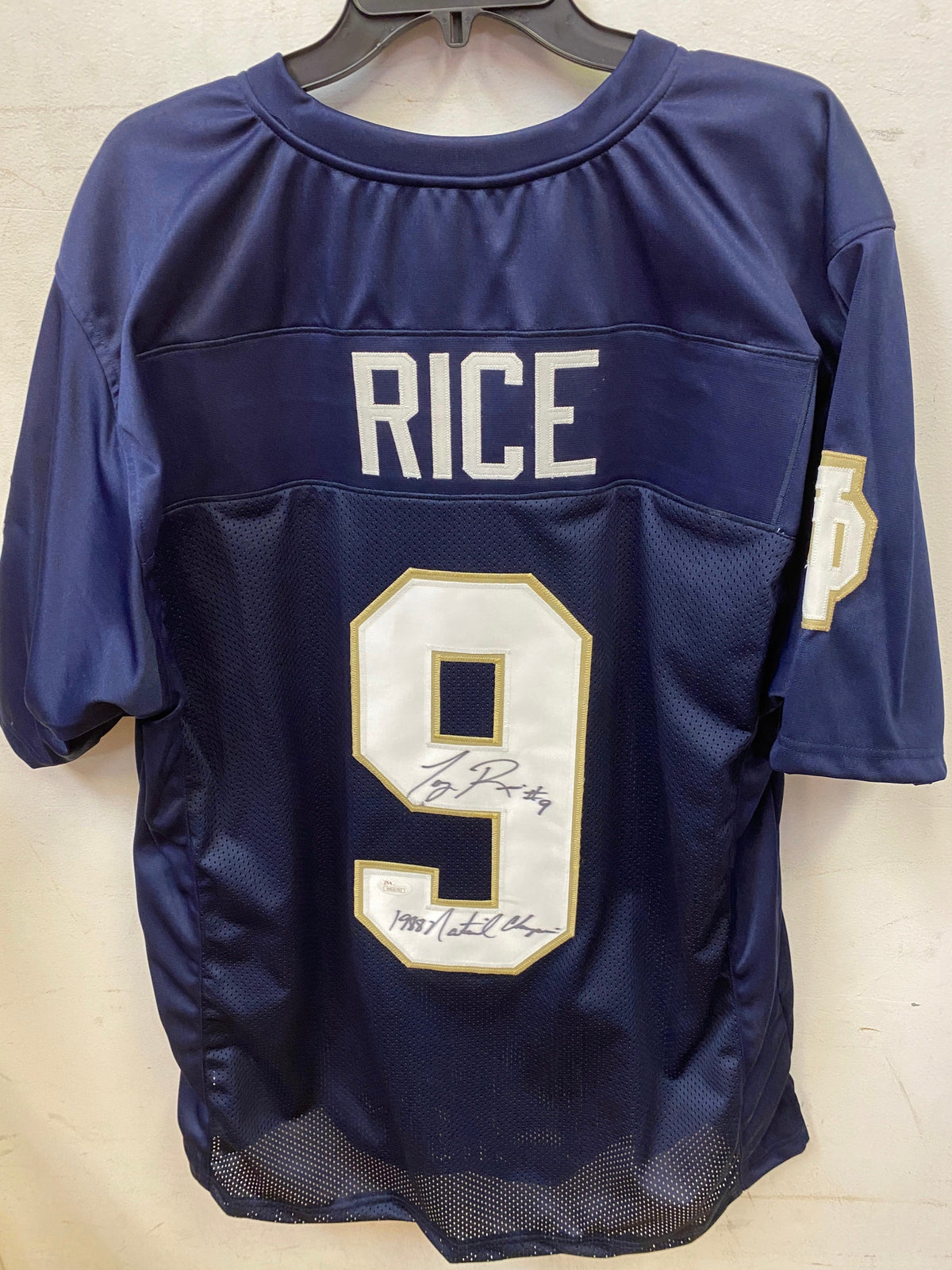 Tony Rice Notre Dame Fighting Irish autographed jersey With product image 1