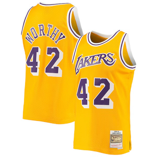 James Worthy Los Angeles Lakers Official NBA Mitchell & product image 1