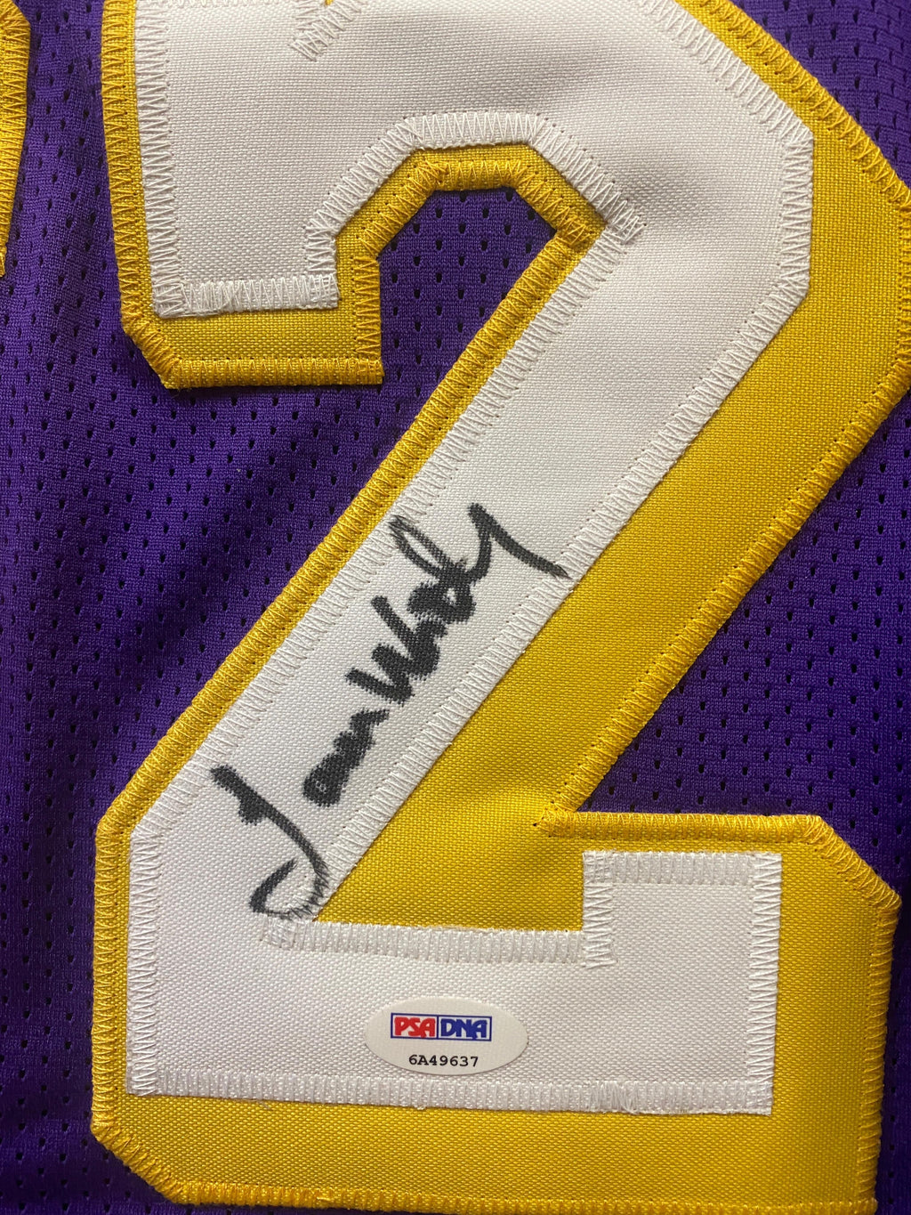 James Worthy Los Angeles Lakers autographed jersey PSA COA product image 4