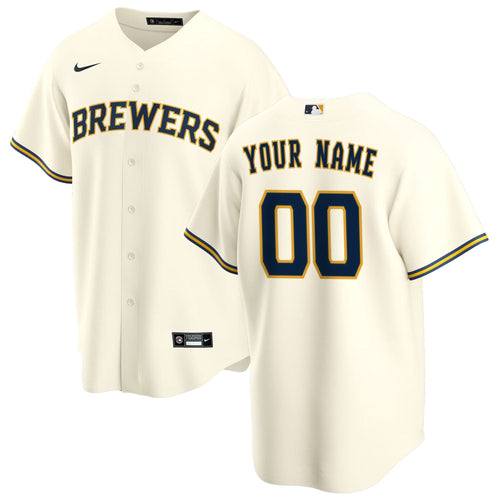 Any Name & Number Customized Milwaukee Brewers Official MLB product image 1