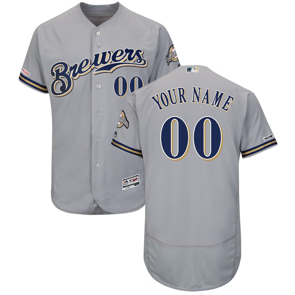 Any Name & Number Customized Milwaukee Brewers Official MLB product image 1