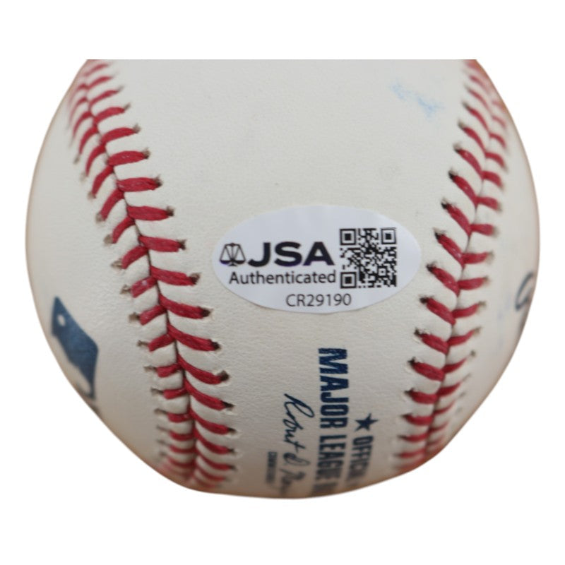Homer Bush New York Yankees Autographed Inscribed OMLB Baseball JSA COA product image 6, provided for visual reference and
