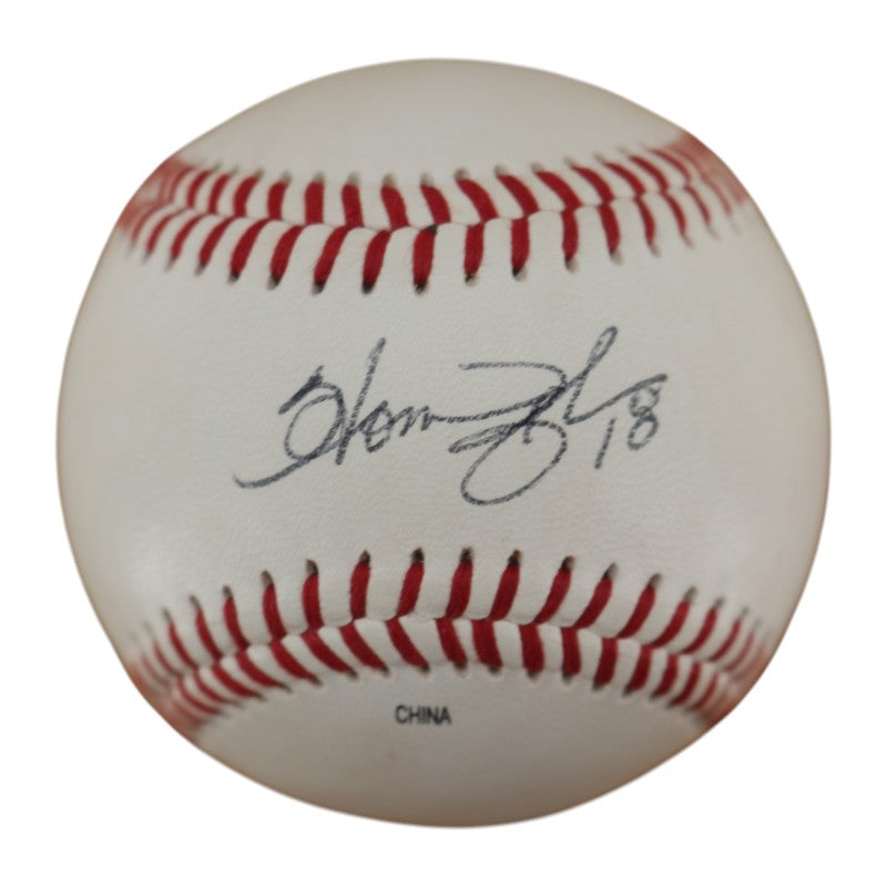 Homer Bush New York Yankees Autographed 100 years Logo OIL Baseball JSA COA product image 1, provided for visual reference