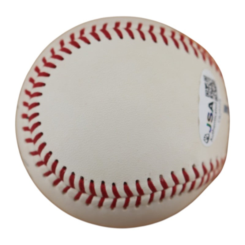 Homer Bush New York Yankees Autographed 100 years Logo OIL Baseball JSA COA product image 5, provided for visual reference