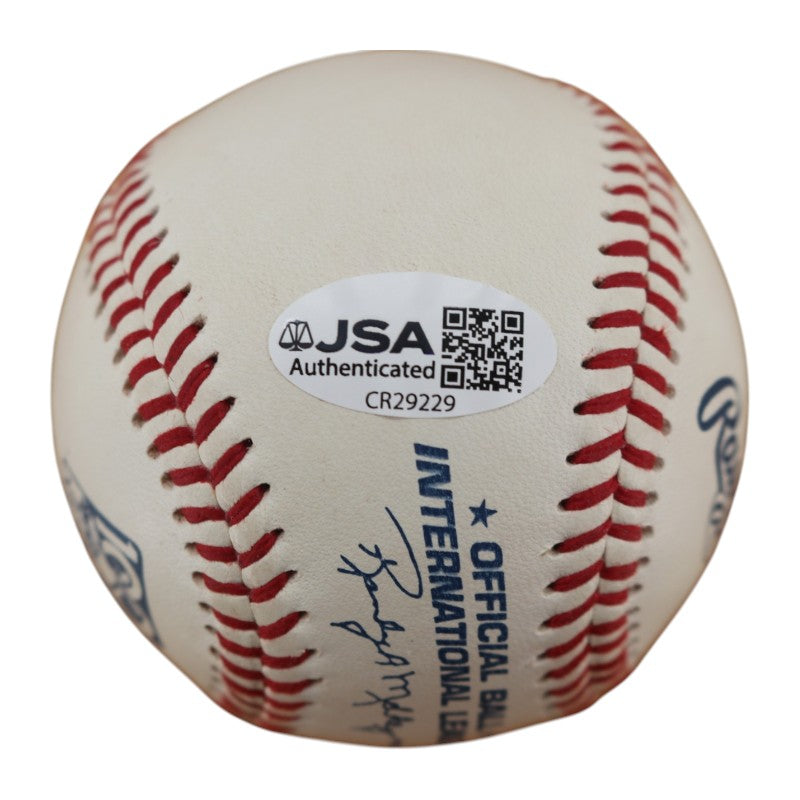 Homer Bush New York Yankees Autographed 100 years Logo OIL Baseball JSA COA product image 6, provided for visual reference