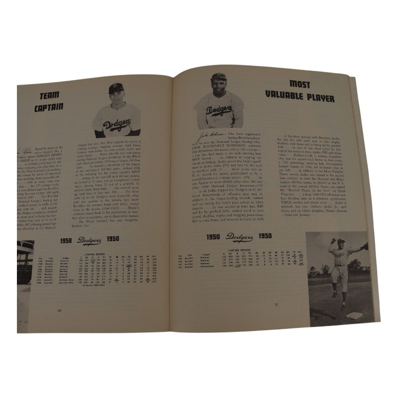 1950 Brooklyn Dodgers 9x11 Yearbook product image 6, provided for visual reference and product detail review