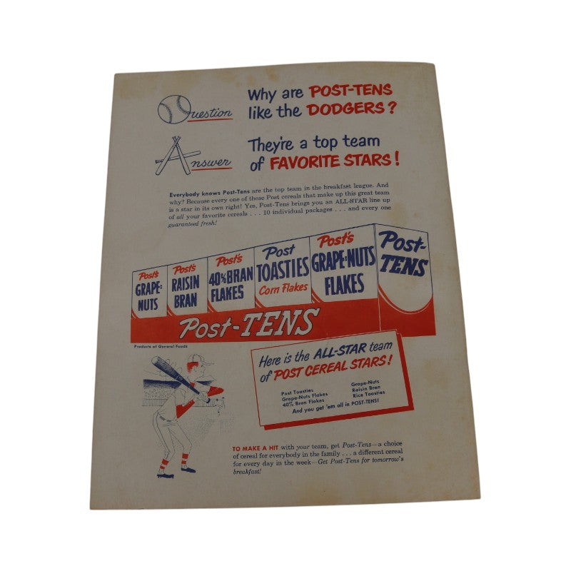 1950 Brooklyn Dodgers 9x11 Yearbook product image 8, provided for visual reference and product detail review