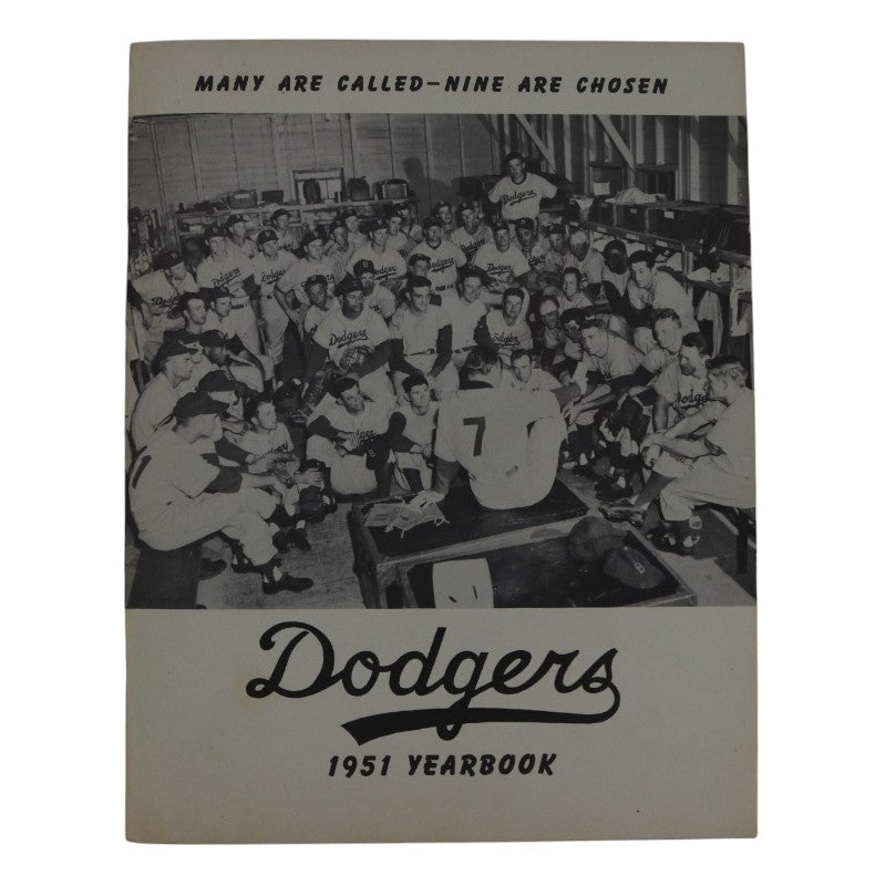 1951 Brooklyn Dodgers 9x11 Yearbook product image 2, provided for visual reference and product detail review