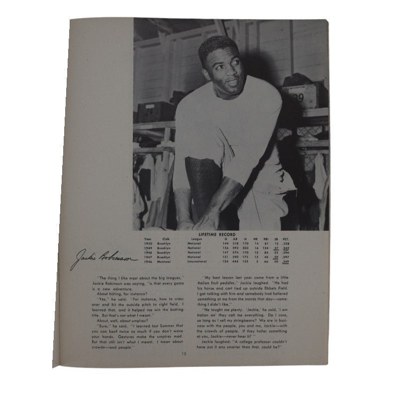 1951 Brooklyn Dodgers 9x11 Yearbook product image 3, provided for visual reference and product detail review