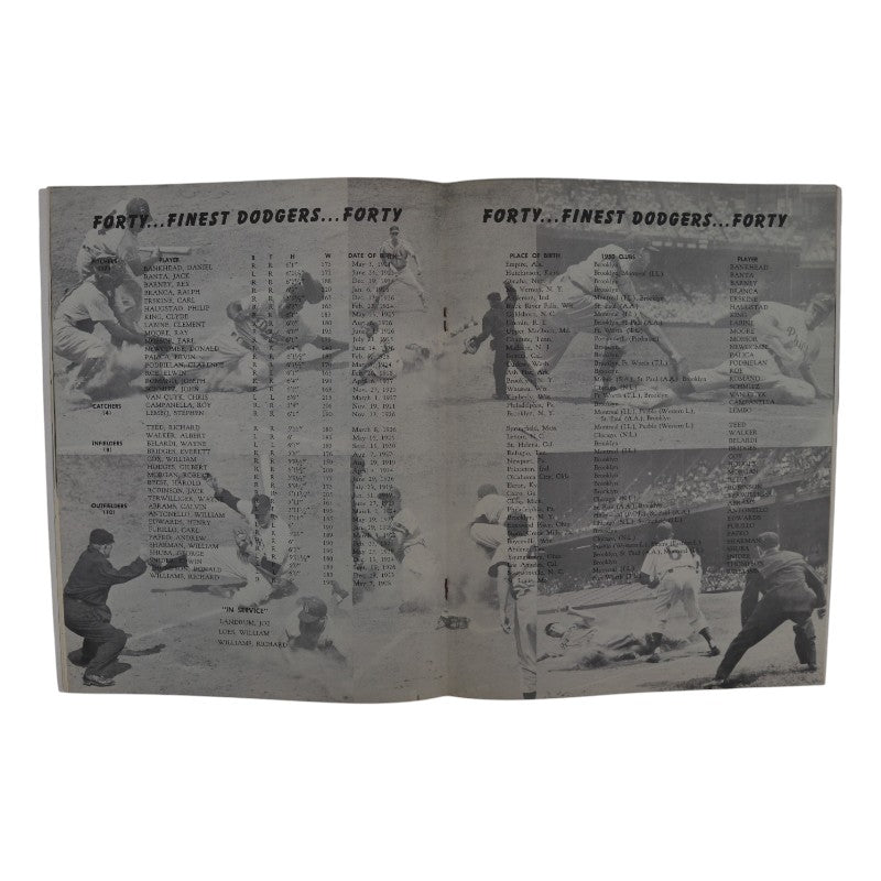 1951 Brooklyn Dodgers 9x11 Yearbook product image 4, provided for visual reference and product detail review