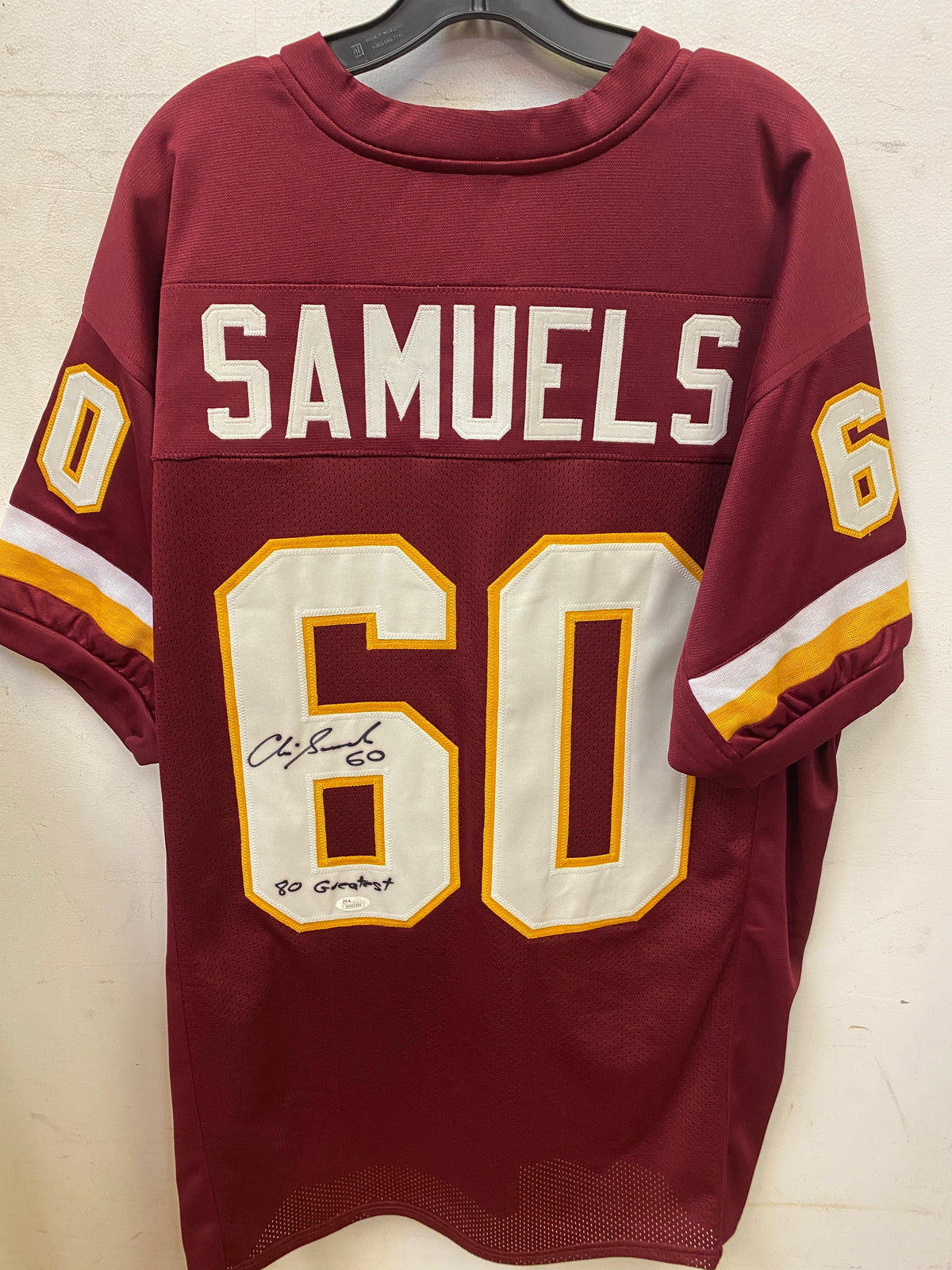 Chris Samuels Washington Redskins autographed jersey with product image 1