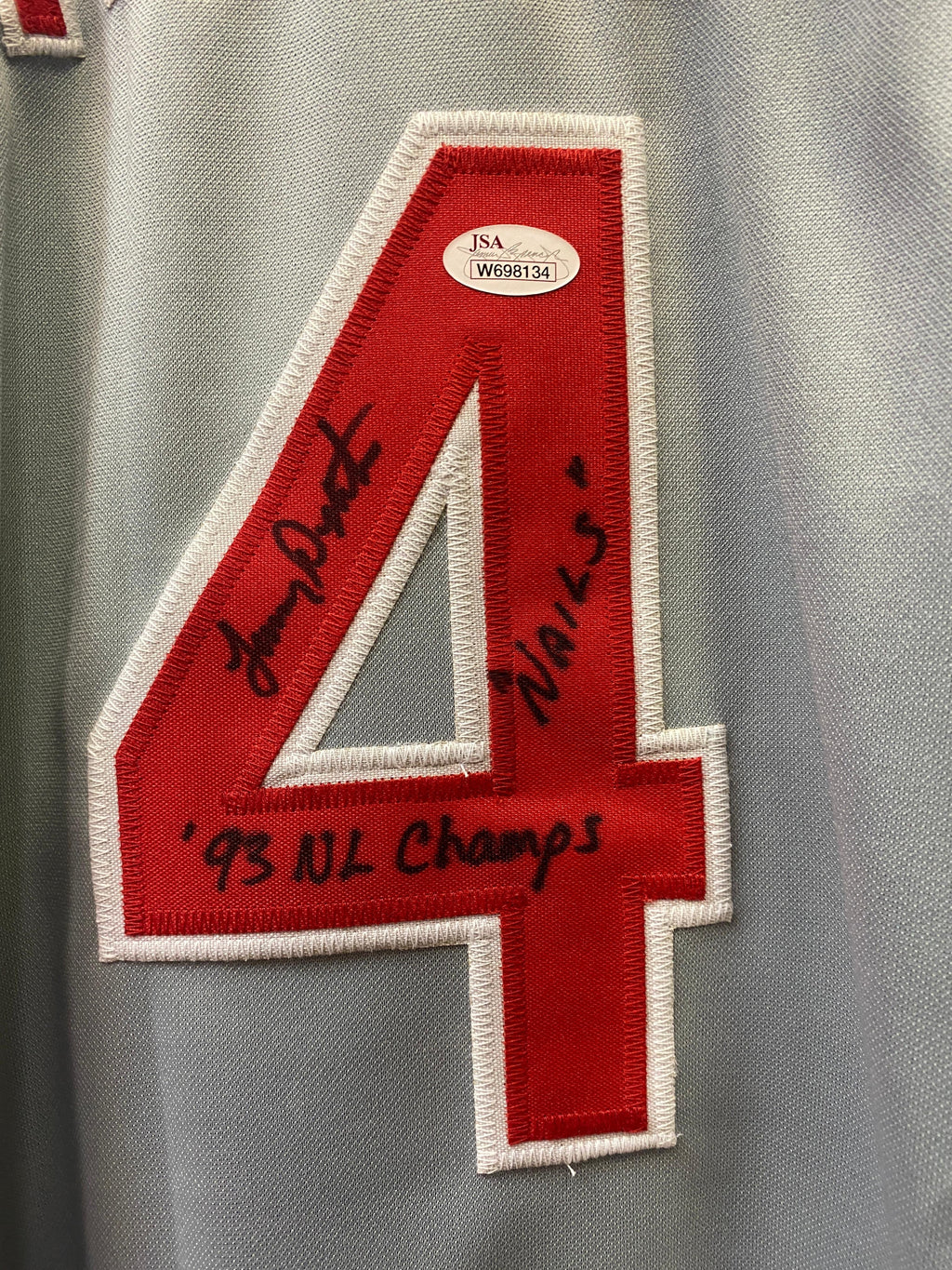 Len Lenny Dykstra Philadelphia Phillies autographed jersey product image 3