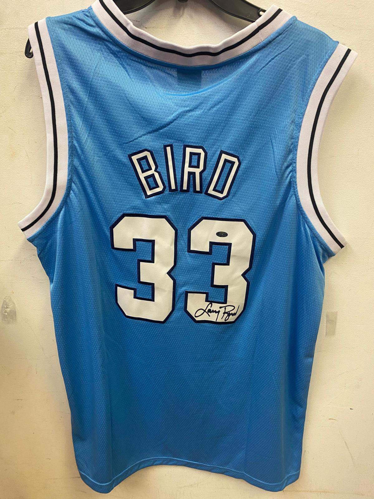 Larry Bird autographed Indiana State Nike jersey COA Photo product image 1
