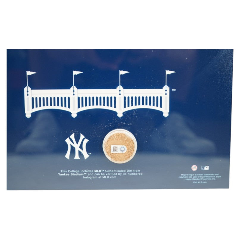 Yankee Stadium Subway Sign Collage with Game Used Dirt Framed 19x35 Steiner COA product image 2, provided for visual