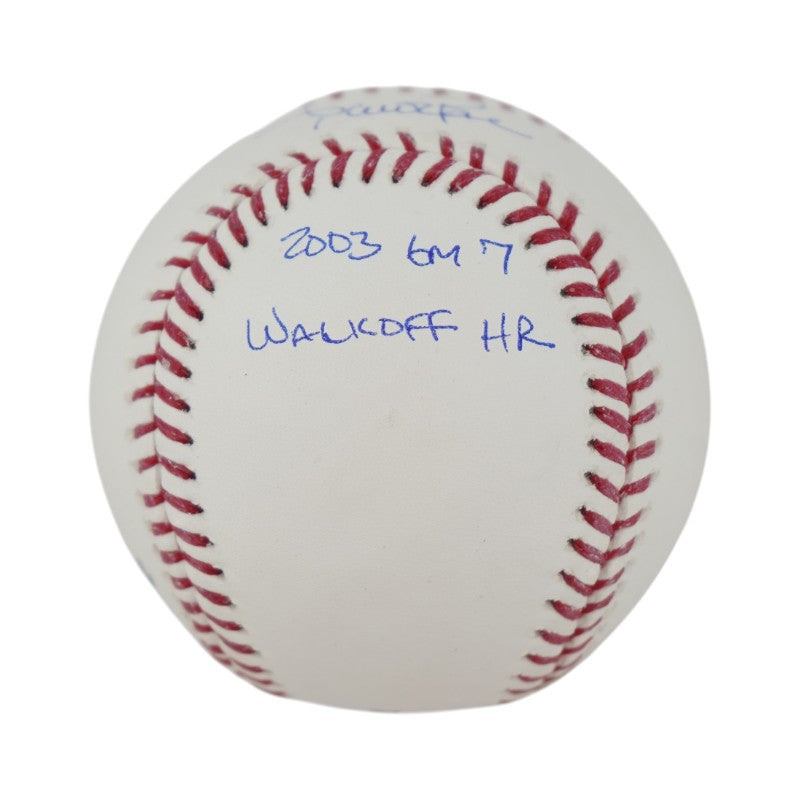 Aaron Boone New York Yankees Autographed Inscribed 2003 GM 7 Walkoff HR MLB Baseball (CX Auth) product image 2, provided for