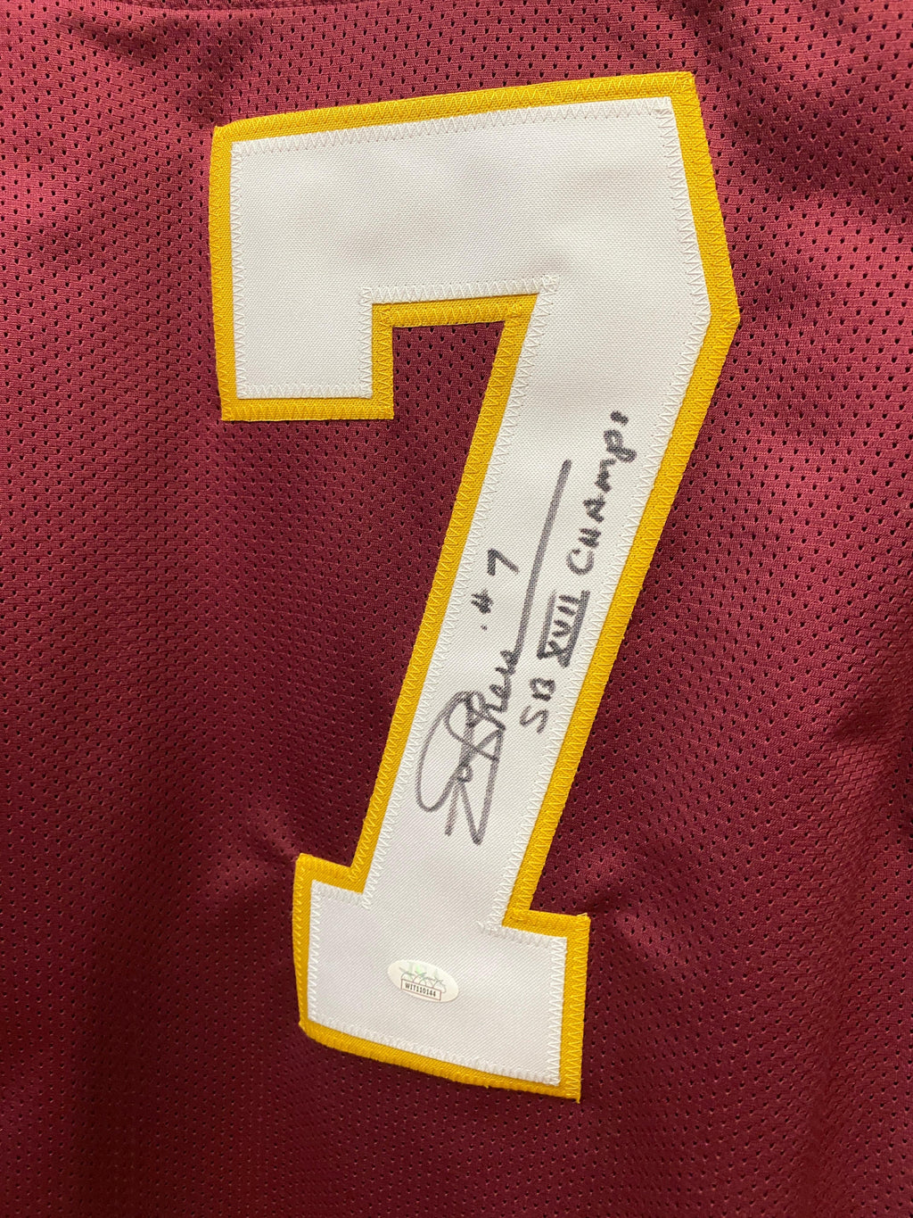 Joe Theismann Washington Redskins autographed jersey with product image 2