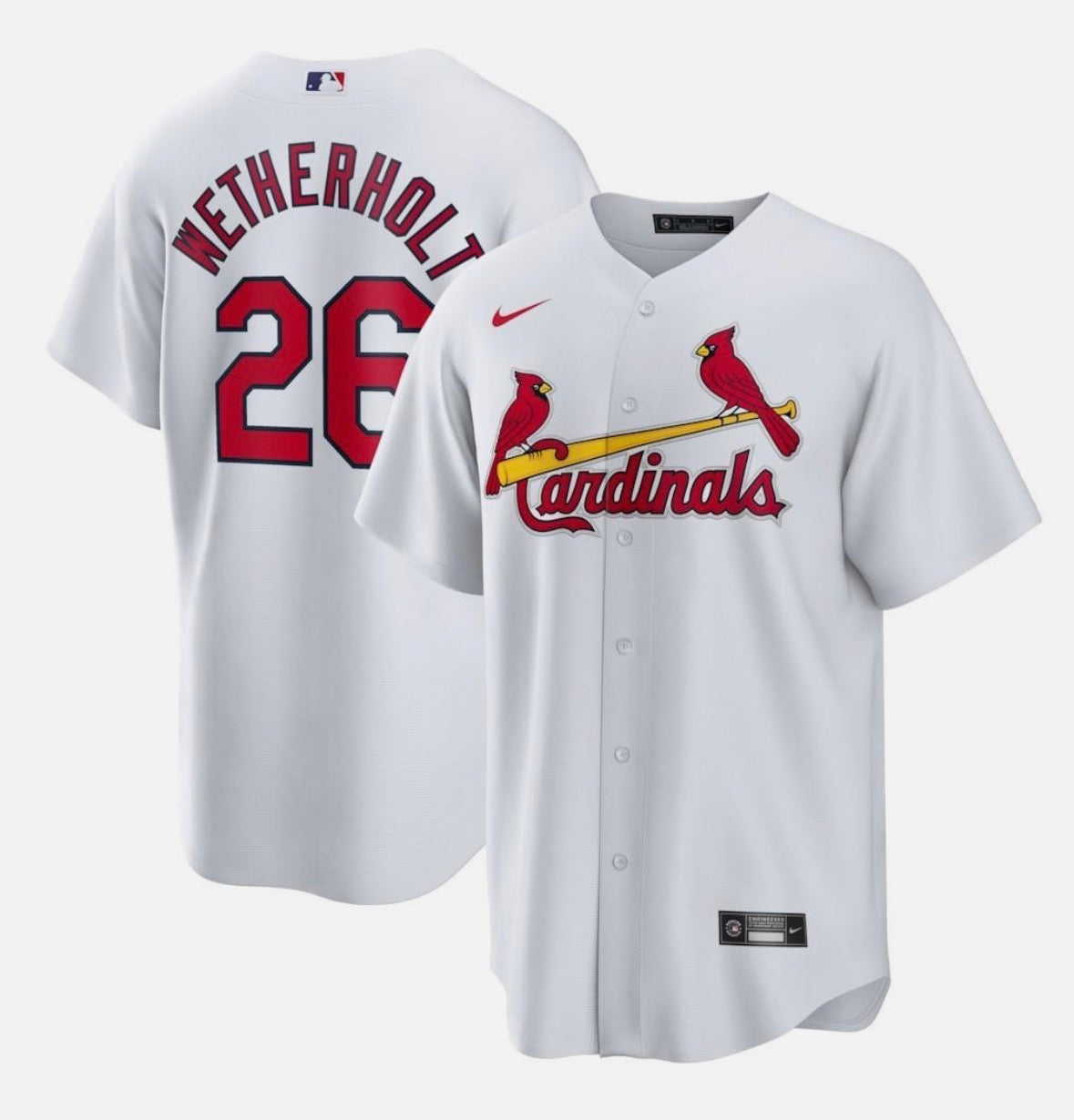 JJ Wetherholt St. Louis Cardinals Official MLB Nike Jersey product image 1