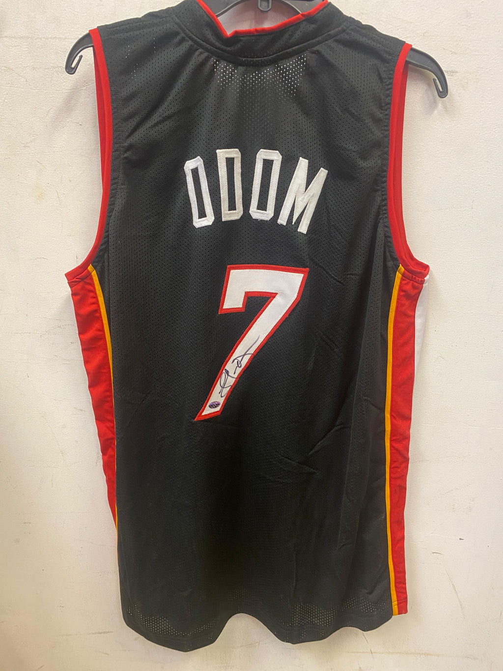 Lamar Odom Miami Heat autographed jersey COA product image 1