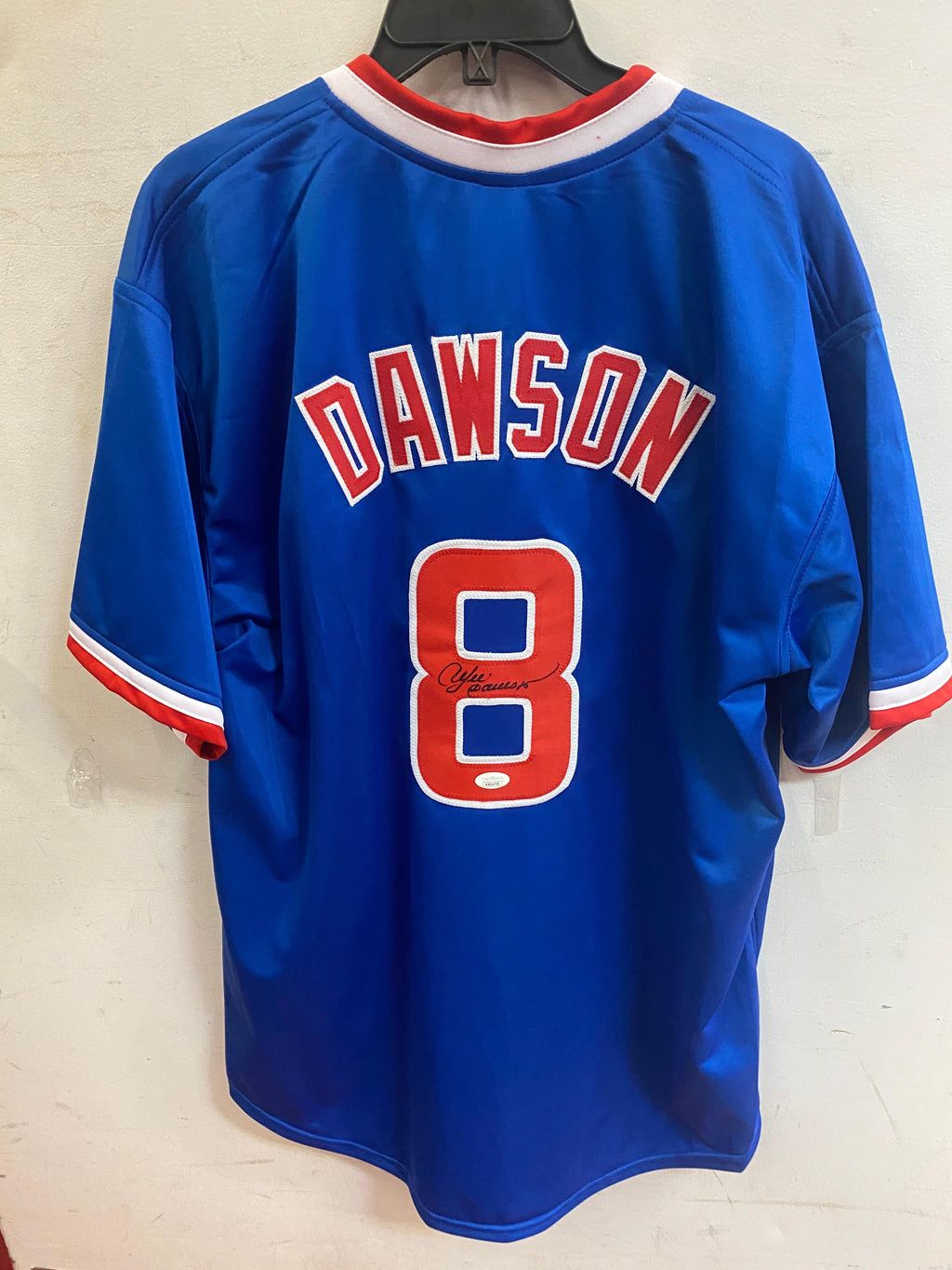 Andre Dawson autographed Chicago Cubs custom jersey JSA product image 1