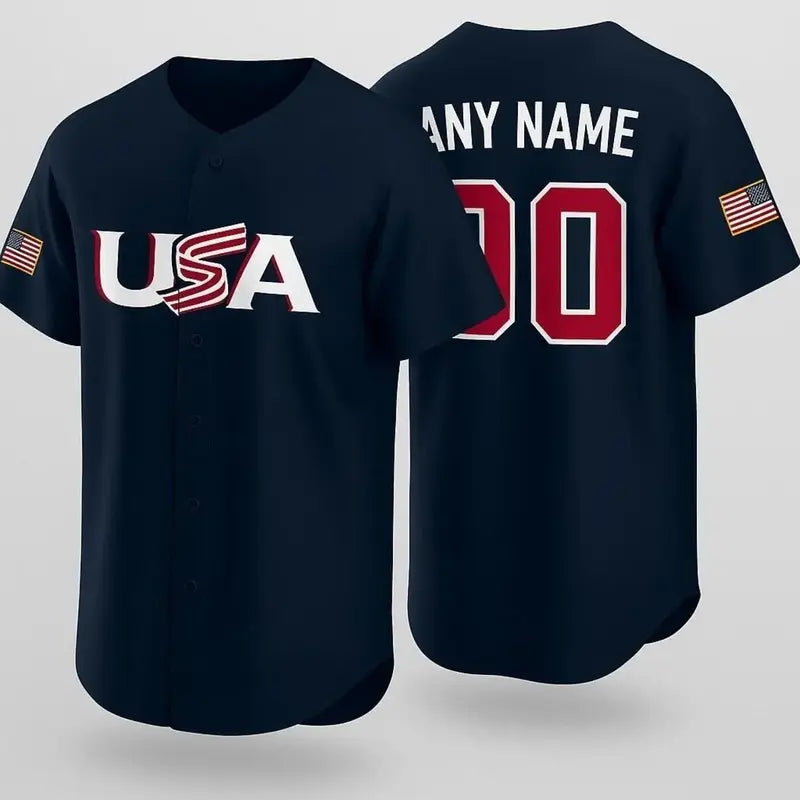 Any Name & Number Customized Team USA baseball Official product image 1