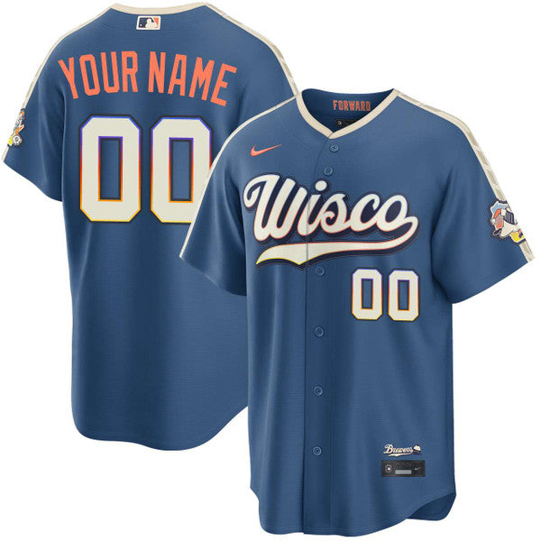 Any Name & Number Customized Milwaukee Brewers Official MLB product image 1