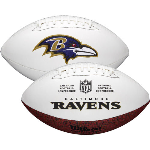 Baltimore Ravens Full Size logo Autograph Signature Football product image 1