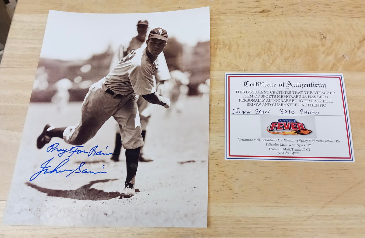 Johnny Sain Boston Braves Autographed 8x10 photo with COA product image 1
