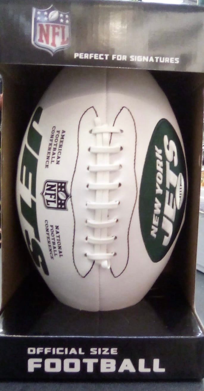 New York Jets Full Size logo Autograph Signature Football product image 1